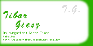 tibor giesz business card